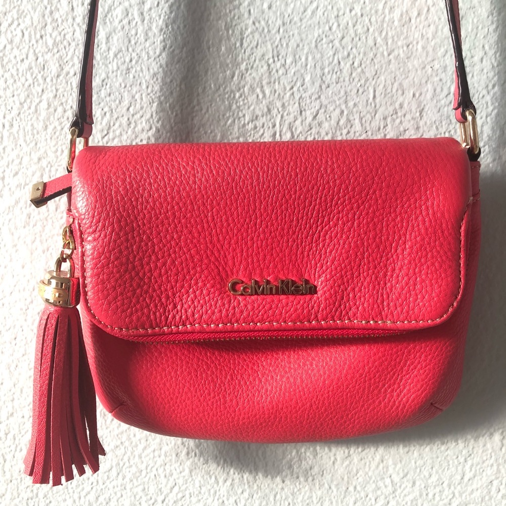 💖sale💖 Calvin Klein leather shoulder purse